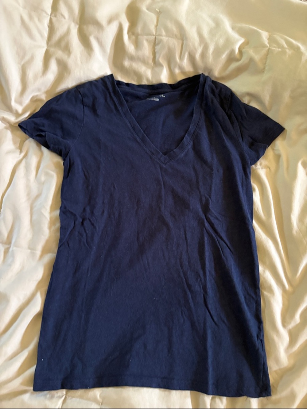 Merona Navy V-Neck Short Sleeve Tee Shirt